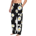 thumbnail image 2 of Xecao Daisies Flowers Men's Straight Lounge Pajama Pants: The Ultimate in Comfortable Sleepwear, 2 of 9