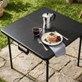 thumbnail image 2 of 36" Square Folding Table with Handle, 400lbs Weight Capacity Foldable Table with HDPE Tabletop & Heavy-Duty Steel Legs, Large Portable Picnic Table for Indoor Outdoor, Black, 2 of 9