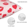 thumbnail image 5 of YFYANG Square Decorative Throw Pillow Case (Without Pillow Insert), Love Red Lip Doodle Bedroom Sofa Car Cushion Cover, 22"x22", 5 of 9