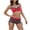 Watermelon Red, variant on Qiopertar Women's Two Piece Bikini Set Vintage Swimsuits with Shorts High Waist Tummy Control Swimsuit for Beach Pool Party Sports, Black M