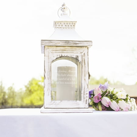 Personalized Rustic Lantern with Memorial Saying