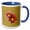 Blue/White, variant on 3drose, Burgundy Pink and Orange Gazania Vector Cut Out, 11oz Two-tone Yellow Mug