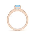 thumbnail image 2 of ANGARA Natural Octagonal 1.35 ct Aquamarine Engagement Ring with Diamonds in 14K Rose Gold for Women (Size-8x6mm) | March Birthstone, Anniversary, Jewelry Gift for Women | Natural Aquamarine Ring, 2 of 11