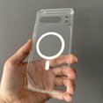 thumbnail image 4 of Transparent Shockproof PC+TPU Magsafe Case For Google Pixel 8 Pro Pixel8 Pro Frosted Magnetic Wireless Charging Phone Back Cover black For Pixel 8, 4 of 5