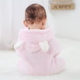 thumbnail image 5 of Newborn Baby Bear Warm Snowsuit, Fleece Cute Unisex Hooded Onesies Romper Jumpsuit Winter Clothes, 5 of 10