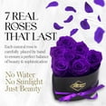 thumbnail image 2 of GLAMOUR BOUTIQUE 7-Piece Forever Flowers Heart Shape Box - Preserved Roses, Immortal Roses That Last A Year - Eternal Rose Preserved Flowers for Delivery Prime Mothers Day & Valentines Day - Purple, 2 of 9