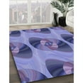 thumbnail image 3 of Ahgly Company Machine Washable Indoor Rectangle Transitional Deep Periwinkle Purple Area Rugs, 7' x 10', 3 of 7