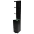 thumbnail image 4 of Impressions Vanity SlayStation Natalie Column with Drawers, Vanity Shelves for Storage (Black), 4 of 8