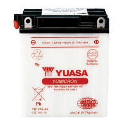 Batería de moto 12V 12AH YUASA - YB12C-A - Precio: 50,75 € - Megataller