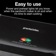 Proctor Silex Panini Press Sandwich Maker & Compact Grill with Nonstick Plates
