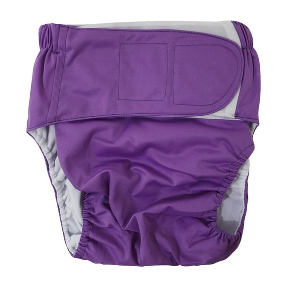 Wswqop Reusable Adult Cloth Diapers Pants Washable One Size Incontinence Aid Purple