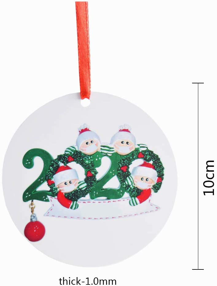 Personalized Christmas Ornament Snow Shoveling Family of 4 2020 Holiday Gift 