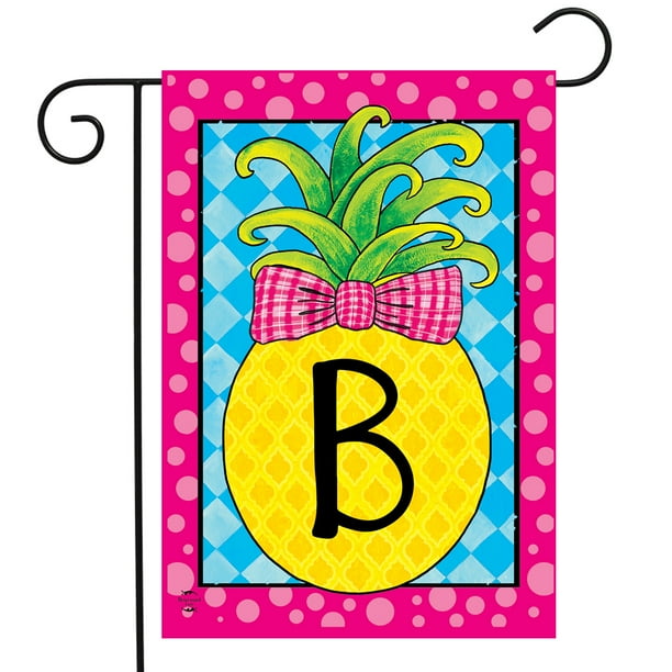 Pineapple Monogram Letter B Garden Flag Everyday Briarwood Lane 12.5" x