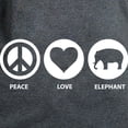 thumbnail image 3 of CafePress - Peace Love Elephant Women's Dark T Shirt - Women's Traditional Fit Dark T-Shirt, 3 of 4
