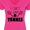 thumbnail image 4 of Inktastic I Can't, I Have Tennis Women's V-Neck T-Shirt, 4 of 5