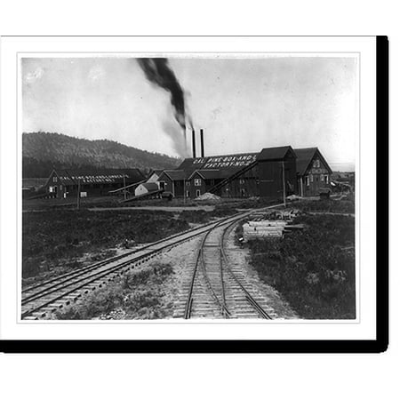 Historic Print, Pine-box and lumber factories, Loyalton, Calif., 16" x 20"