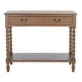 thumbnail image 2 of SAFAVIEH Athena French 2-Drawer Brown Wood Rectangle Console Table (35.5 in. W x 13 in. D x 29.5 in. H), 2 of 7