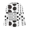 thumbnail image 4 of Fewfanhot Women Printed 3/4 Sleeve Blouse, V‑Neck Button Decor Casual Loose Shirt Tunic Top for Ladies, 4 of 5