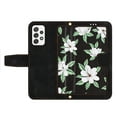 thumbnail image 4 of Allytech Galaxy A53 5G Wallet Case Cover, Flower Pattern PU Leather Shoulder Strap Hand Wrist Flip Cover for Girls Women Stand Protective Wallet Case for Samsung Galaxy A53 5G - Black, 4 of 14