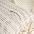 thumbnail image 3 of Unique Bargains Pack of 2 Striped Throw Pillow Covers with Tassel Edge Grey, 3 of 6