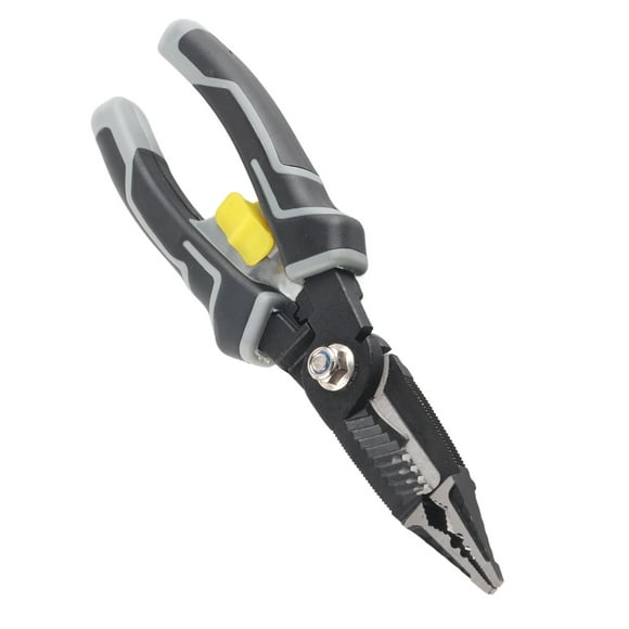 Electrician Needle Nose Pliers,Black Yellow Electrician Wire Electrician Pliers Electrician Wire Stripping Pliers Precision Engineered
