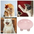 thumbnail image 3 of GAXIRE Cat Feeding Bowl 1Pack Pink Plastic Simple And Elegant 6.09X6.09X2.75In, 3 of 8