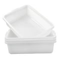 thumbnail image 5 of Afromy 4 Packs 25 L Large Bus Tub, Plastic Commercial Utility Bus Boxes Set, White, 5 of 5