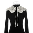 thumbnail image 2 of INSPIRE CHIC Detachable Fake Collar, Lace Embroidery Knit Little Shawl False Peter Pan Collar for Blouse, 2 of 5