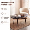 thumbnail image 5 of ELLEGNT Cloud Coffee Table 39.5" - Irregular Wood & Metal, Modern, for Living,Home Office,Small Spaces, Black, 5 of 7