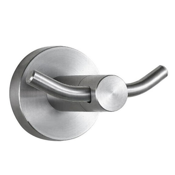MLINS 2pcs SUS304 Stainless Steel Double Robe Hook Towel Coat Wall Mount Hooks Clothes Hanger for Bathroom Kitchen