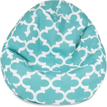 Majestic Home Goods Trellis Classic Bean Bag, Small, Teal