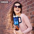 thumbnail image 2 of Halloween Tumbler with Handle Happy Halloween Gifts for Women Men - 40oz Halloween Tumbler with Lid and Straw - Halloween Present with Glost Pumpkin Bat Black Cat for Kids, 2 of 6