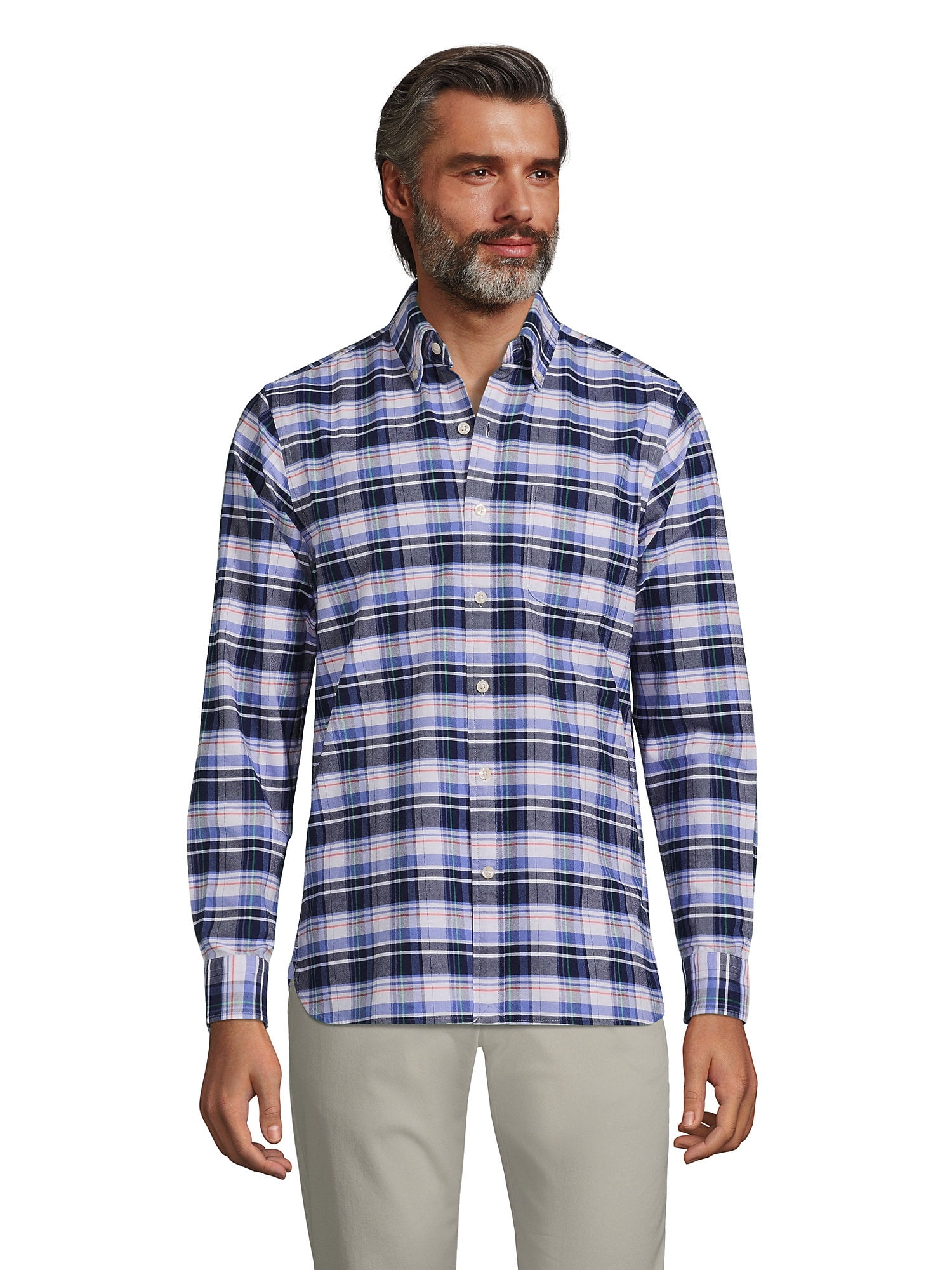 Lands' End Men's Traditional Fit Sail Rigger Oxford Shirt