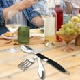 thumbnail image 5 of Camping & Hiking Portable 4-In-1 Stainless Steel Tableware Set - Spoon Fork and Multitool for Outdoor Feasts and Adventures, 5 of 6