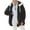 Black, variant on Jackets for Women Hooded Coat Plus Size Winter Warm Loose Plush Zip Jacket Gray