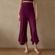 thumbnail image 2 of TaTaai Women Loose Fit Solid Color Wide Leg Cropped Yoga Pants Pilates Sports Pants High Waist Stretchy Breathable Non See-through Machine Washable Gym Casual Wear Gift, 2 of 5
