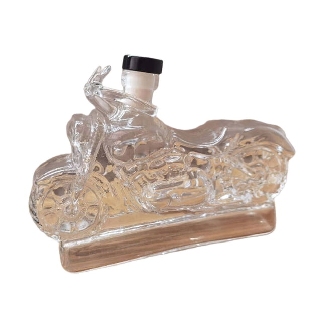 Decantador de whisky para motocicleta, contenedor de almacenamiento de botellas de whisky, decantador de vino decorativo, regalo para hombres, papás y Claro