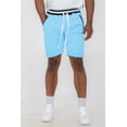 thumbnail image 2 of Weiv Mens Sweat Shorts Brushed French Terry Lightweight Shorts with Pockets Striped Band, 2 of 4