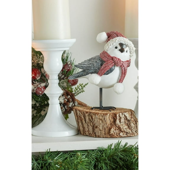 Snow Bird with Hat by Valerie