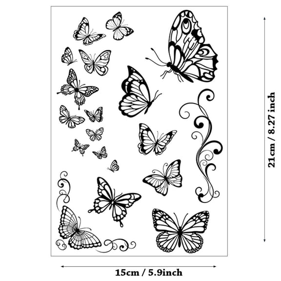 Ouginx Beautiful Butterflies Silicone Clear Seal Stamp DIY Scrapbooking Embossing Photo Album Decorative Paper Card Craft