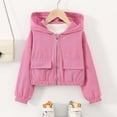 thumbnail image 6 of RTKFRFLM Kids Hoodie Jacket Fall Long Sleeve Solid Color Hooded Sweatshirt Casual Zipper Outerwear with Pockets 4-13Y, 6 of 7