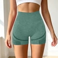thumbnail image 3 of High Waist Yoga Shorts Control Athletic Fitness Training Bottoms for Women Running Workout Casual Summer Spring AutumnGreenM, 3 of 4