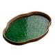 thumbnail image 3 of Bandeja de vidrio perfecl Bandeja decorativa Begonia Flor Organizador de joyas Verde grande, 3 of 8