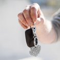 thumbnail image 2 of Alloy Crystal Heart Keychain Women Key Ring Car Key Pendant Jewelry Delicate Best Gift (Silver)_c*, 2 of 4