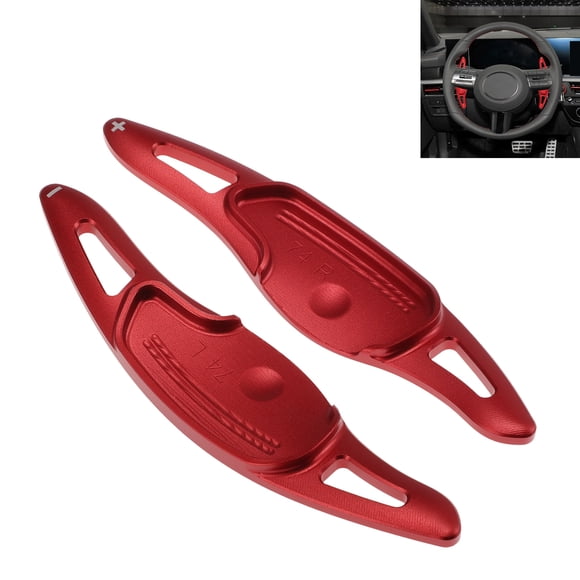 Unique Bargains 1Set Red Aluminum Alloy Steering Wheel Paddles Shift Extensions Interior Accessories for Hyundai Sonata 2024-2025 for Hyundai Sonata Hybrid 2024-2025