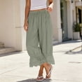 thumbnail image 2 of Karight Women Lace Long Bloomers Pants Elastic Waist Y2k Ruffle Pettipants Slip Cute Pantaloons Pumpkin Pants, 2 of 6