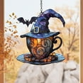 thumbnail image 2 of Witch Hat Tea Cup Wall Hook - Halloween Ornament & Functional Hanger - Acrylic Decor for Home/Party - 15x15cm Spooky Gift (Color as Shown), 2 of 4