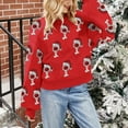 thumbnail image 4 of Christmas Sweaters for Women 2025 Long Sleeve Crewneck Glass Sequin Knitted Pullover Sweater Jumper Tops, 4 of 6