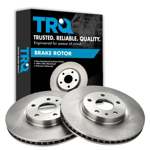 TRQ Front Brake Rotors Set Vented Fits Select 2013-2020 Ford Fusion 2013-2016 Lincoln MKZ