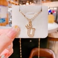 thumbnail image 2 of Gold Plated Letter Pendant Necklace Heart Choker Jewelry for Women Accessory, 2 of 6